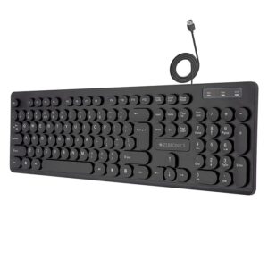 ZEBRONICS K24 Wired USB Multimedia Keyboard (104 Keys, Slim Design)